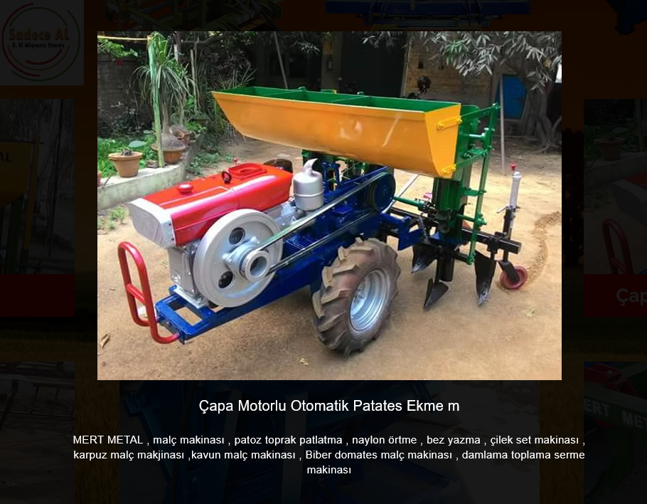 Patates ekme makinesi - capa motorlu patates dikimi