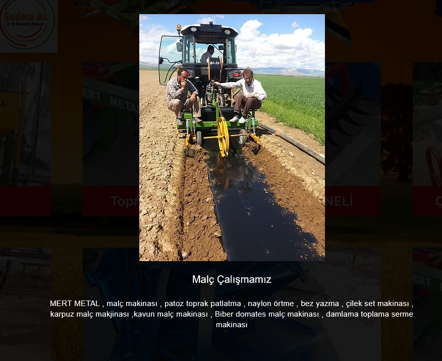 Mert Metal malc makinesi tarlada calisirken - Odemis Izmir