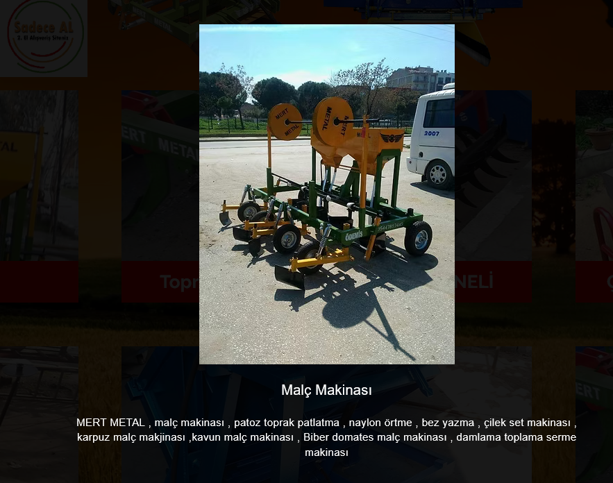Malc makinesi tarlada calisirken