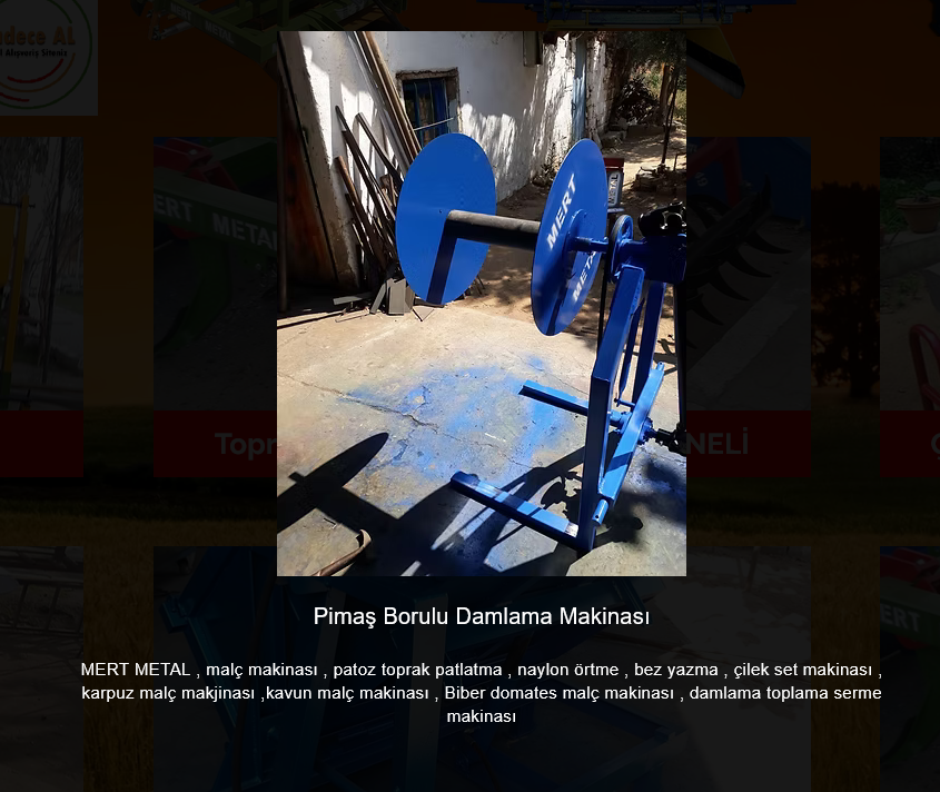 Pirinc borulu damlama makinesi - damlama sulama boru serme