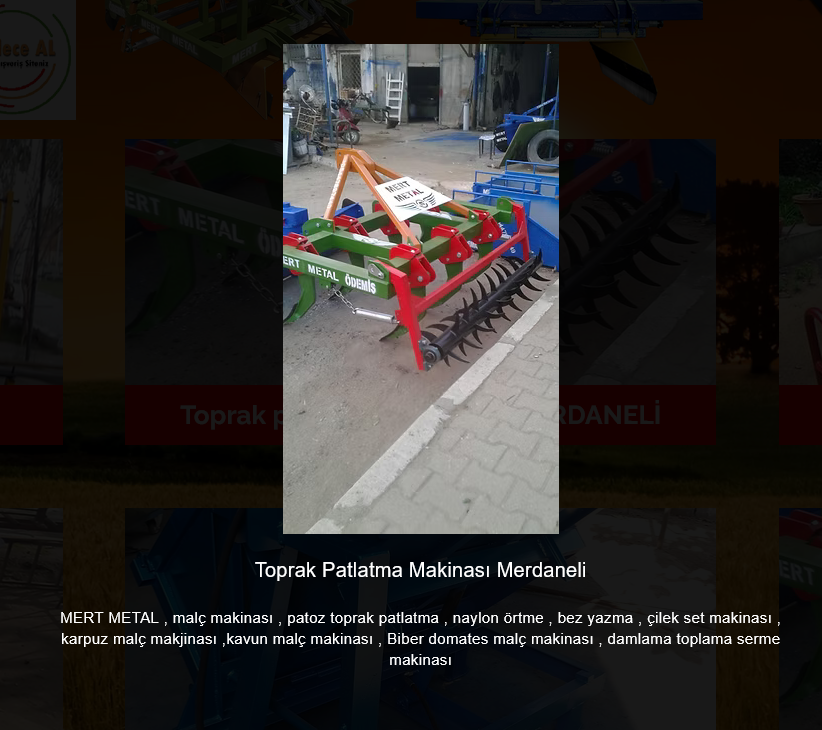 Toprak patlatma makinesi - merdaneli toprak kirma