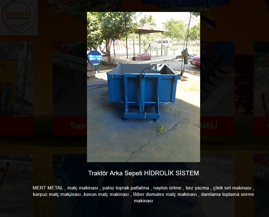 Traktor arka sepeti hidrolik sistem - tarim ekipmanlari