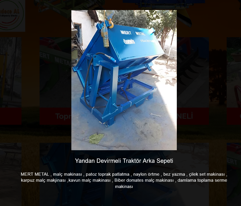 Yandan devirmeli arka sepet - yandan bosaltma